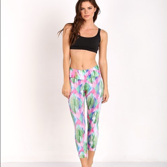 Onzie Diamond Palm Crop Legging M/L - Picture 2 of 11